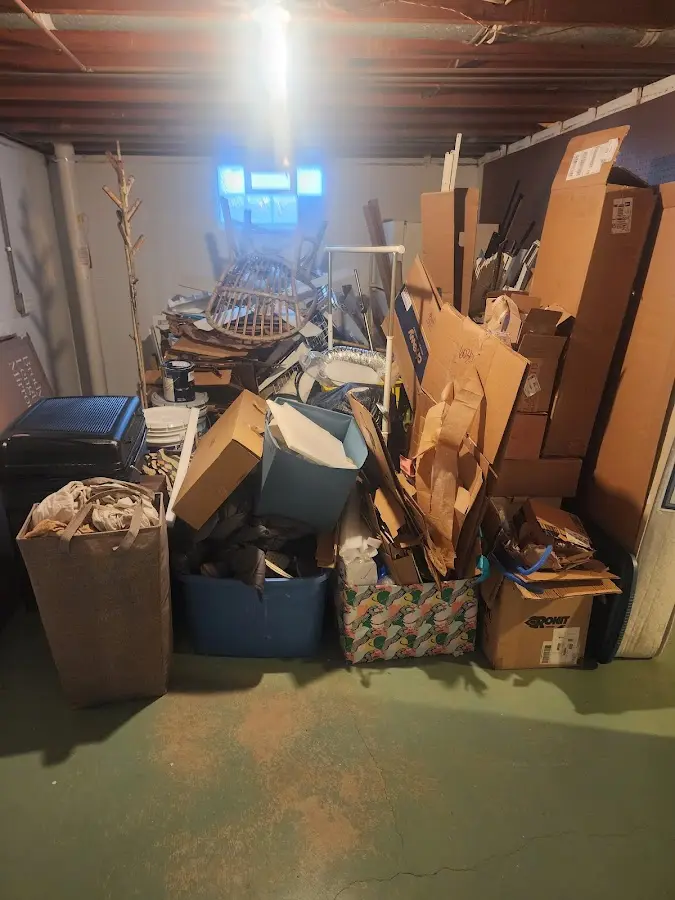 Roll-off dumpster container at job site for Concrete Dumpster Rental in Lake Geneva